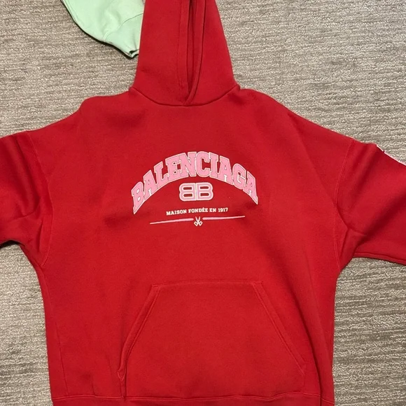 Balenciaga Bold Red Hoodie - Picture 1 of 1